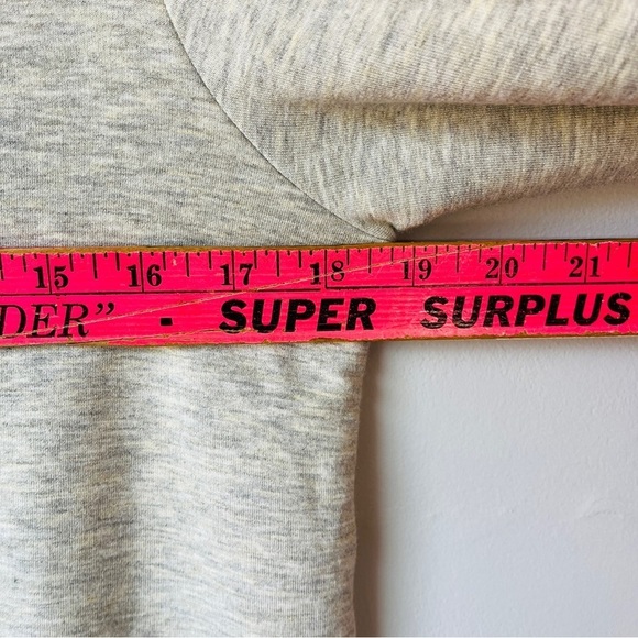 Soft Surroundings Fleece Lined Grey Tunic Sweater Gold Buttons - Picture 7 of 9